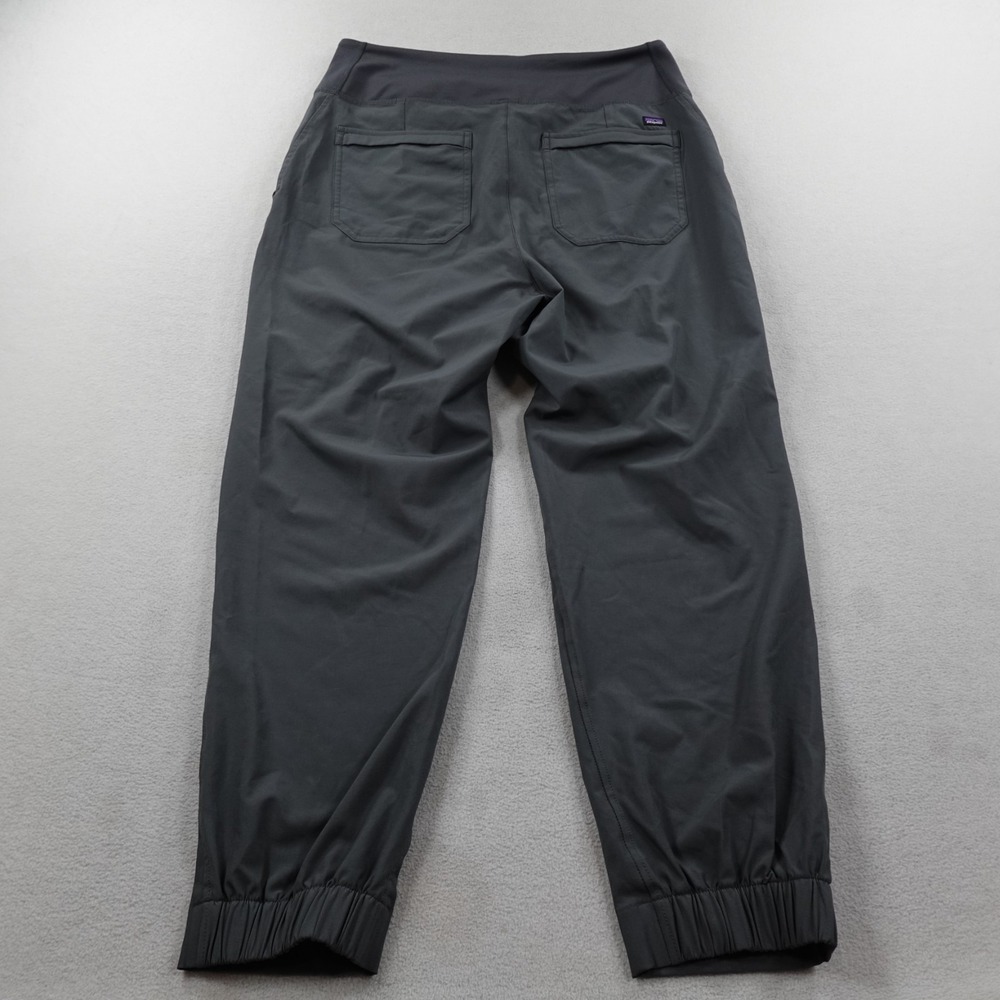 Patagonia Happy Hike Studio Pants Womens Medium Forge Gray Pull On Jogger Hiking - Picture 3 of 15